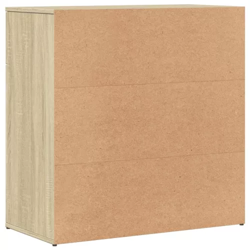  sonoma tölgy színű szerelt fa tálalóasztal 79 x 38 x 80 cm