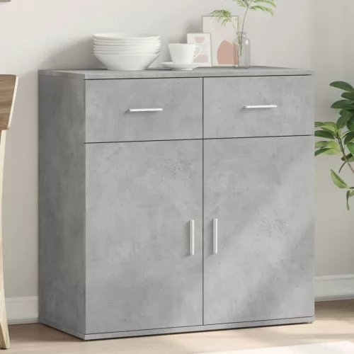  betonszürke szerelt fa tálalószekrény 79 x 38 x 80 cm