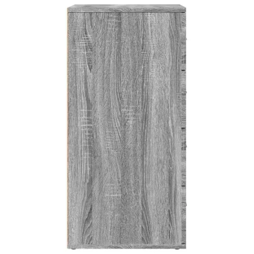  szürke sonoma színű szerelt fa tálalószekrény 60 x 39 x 80 cm