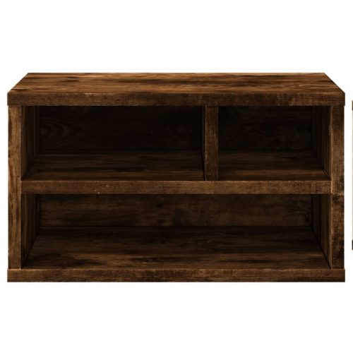  füstös tölgy színű szerelt fa nyomtatóállvány 40 x 32 x 22,5 cm