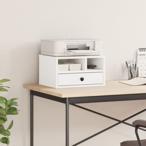  fehér szerelt fa nyomtatóállvány 40 x 32 x 22,5 cm