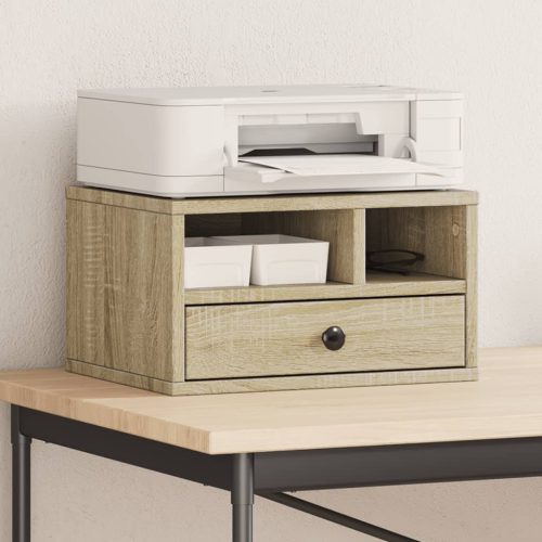  sonoma tölgy színű szerelt fa nyomtatóállvány 40 x 32 x 22,5 cm