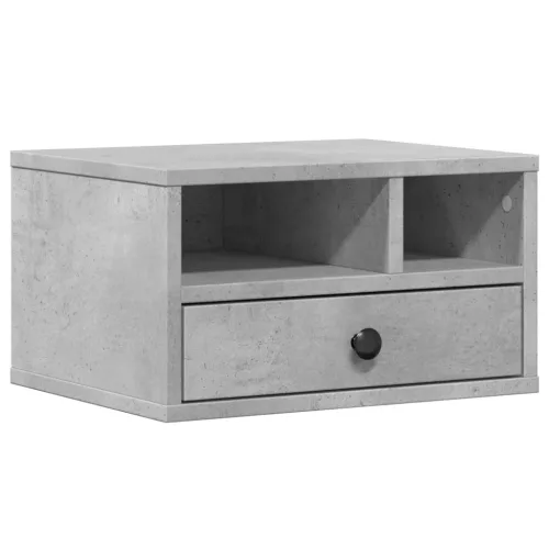  betonszürke szerelt fa nyomtatóállvány 40 x 32 x 22,5 cm