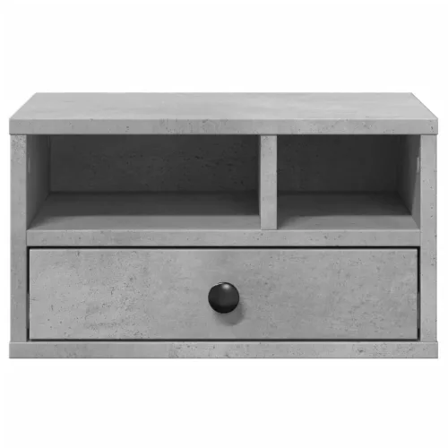  betonszürke szerelt fa nyomtatóállvány 40 x 32 x 22,5 cm
