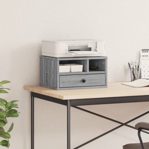  szürke sonoma színű szerelt fa nyomtatóállvány 40x32x22,5 cm