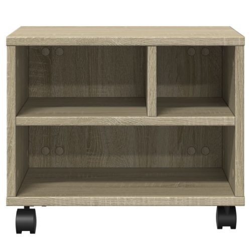  sonoma tölgy színű nyomtatóállvány kerekekkel 41 x 32 x 34,5 cm