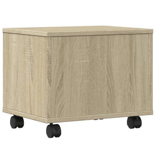  sonoma tölgy színű nyomtatóállvány kerekekkel 41 x 32 x 34,5 cm