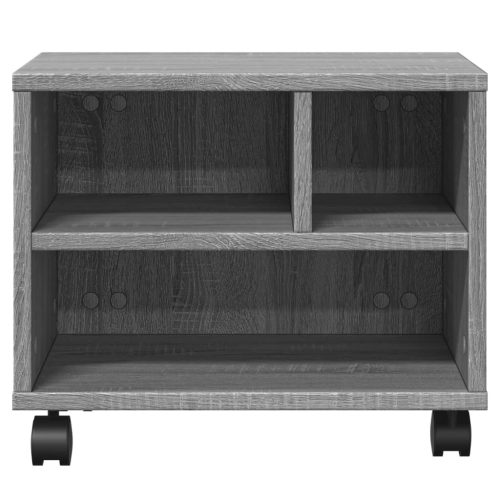  szürke sonoma színű nyomtatóállvány kerekekkel 41x32x34,5 cm