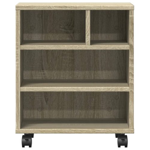  sonoma tölgy színű nyomtatóállvány kerekekkel 41 x 32 x 48 cm