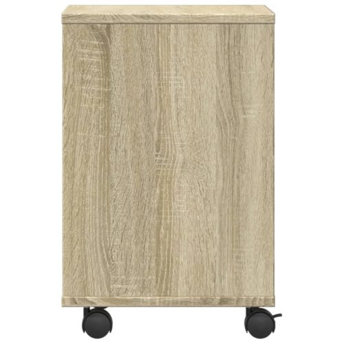  sonoma tölgy színű nyomtatóállvány kerekekkel 41 x 32 x 48 cm