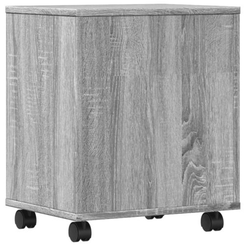  szürke sonoma színű nyomtatóállvány kerekekkel 41 x 32 x 48 cm