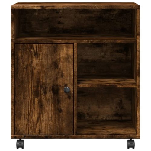  füstös tölgy színű nyomtatóállvány kerekekkel 60x50x67 cm