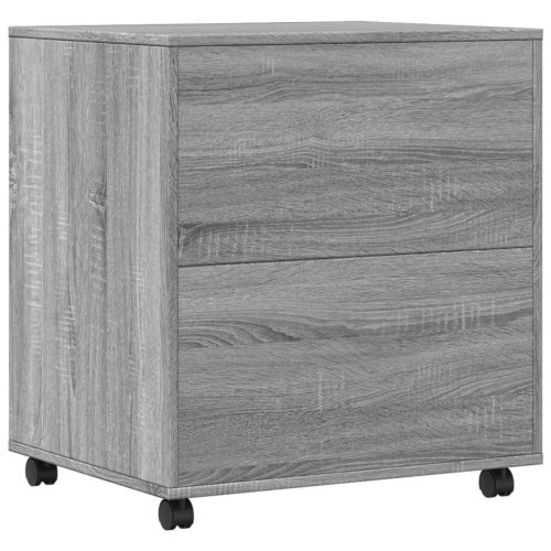  szürke sonoma színű nyomtatóállvány kerekekkel 60x50x67 cm