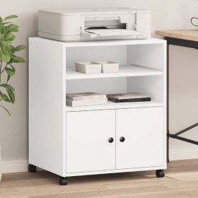  fehér nyomtatóállvány kerekekkel 60x48x74 cm