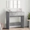  betonszürke fésülködőasztal tükörrel 80x39x80 cm