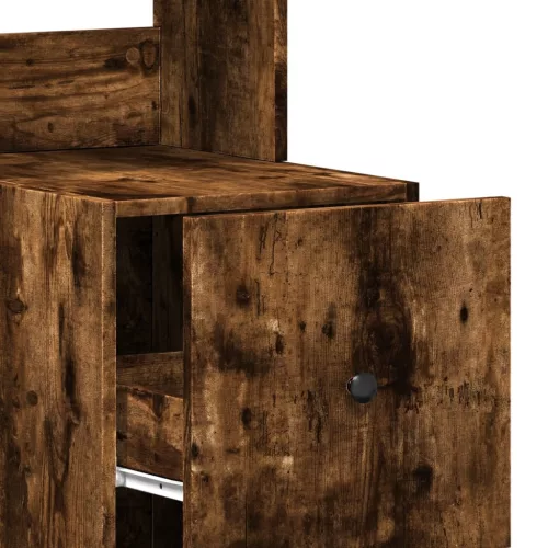  füstös tölgy színű szerelt fa konyhaszekrény 35 x 50 x 180 cm