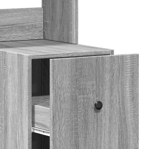  szürke sonoma színű szerelt fa konyhaszekrény 35 x 50 x 180 cm