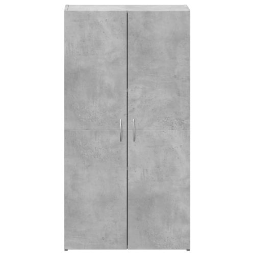  betonszürke szerelt fa irattartó szekrény 60 x 32 x 115 cm