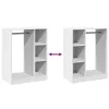  fehér szerelt fa ruhásszekrény 77 x 48 x 102 cm