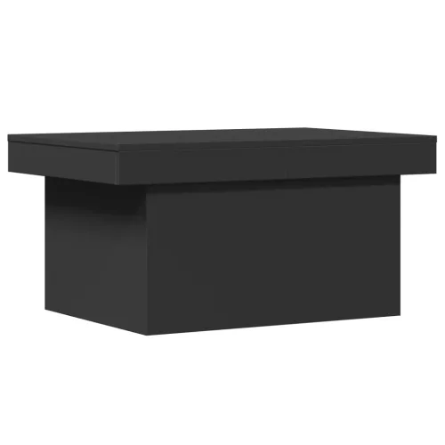  fekete szerelt fa dohányzóasztal 80 x 55 x 40 cm