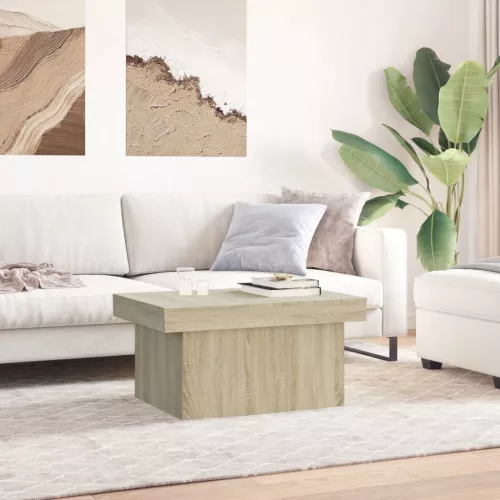  sonoma tölgy színű szerelt fa dohányzóasztal 100x55x40 cm