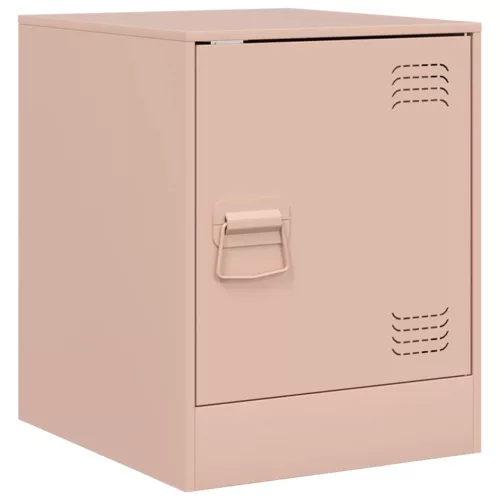  2 db rózsaszín acél éjjeliszekrény 34,5 x 39 x 44 cm