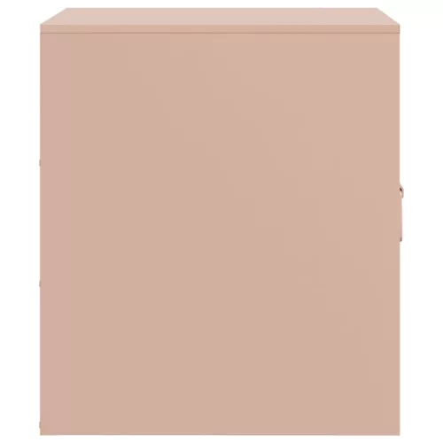  2 db rózsaszín acél éjjeliszekrény 34,5 x 39 x 44 cm