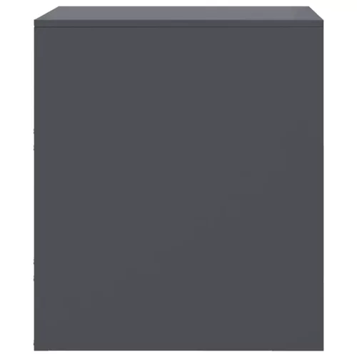  2 db antracitszürke acél éjjeliszekrény 34,5 x 39 x 44 cm