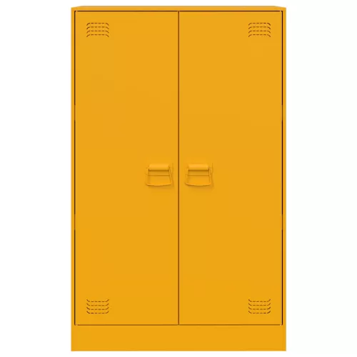  mustársárga acél tálalószekrény 67 x 39 x 107 cm