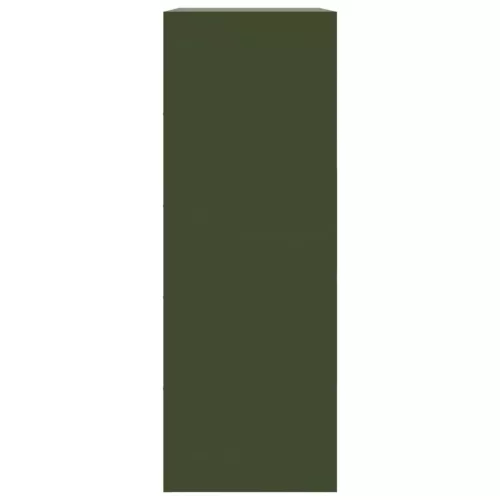  olívazöld acél tálalószekrény 67 x 39 x 107 cm