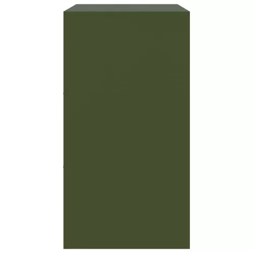  olívazöld acél tálalószekrény 67 x 39 x 73 cm