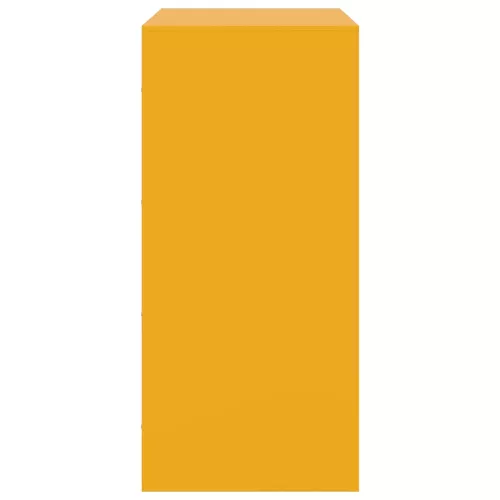  mustársárga acél tálalószekrény 67 x 39 x 83 cm