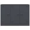 antracitszürke acél tálalószekrény 99x39x73 cm