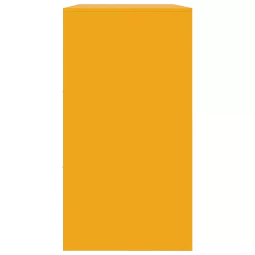  mustársárga acél tálalószekrény 99x39x73 cm