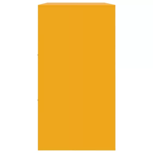  mustársárga acél tálalószekrény 99x39x73 cm