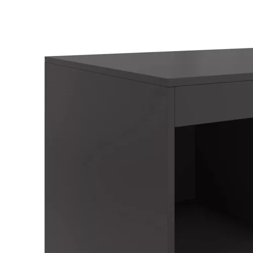  fekete acél magasszekrény 67x39x95 cm