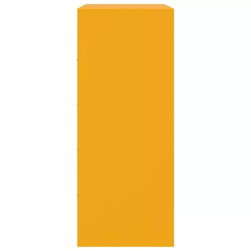  mustársárga acél magasszekrény 67x39x95 cm