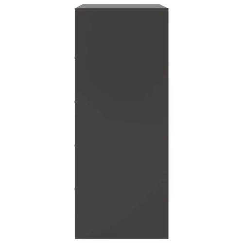  fekete acél magasszekrény 67x39x95 cm