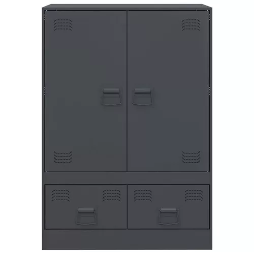  antracitszürke acél magasszekrény 67 x 39 x 95 cm