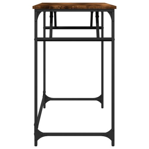  füstös tölgy szerelt fa és porszórt acél íróasztal 100x45x76 cm