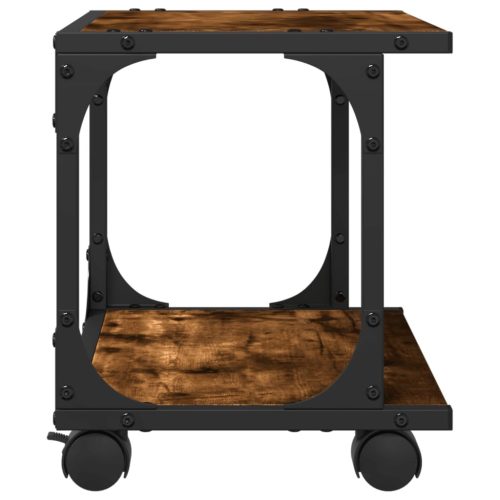  2 szintes füstös tölgy színű nyomtatóállvány 41x28x33,5 cm