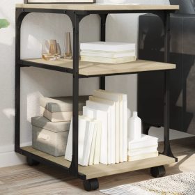    3 szintes sonoma tölgy színű nyomtatóállvány 43 x 48 x 64 cm