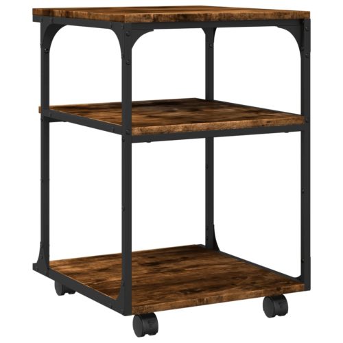  3 szintes füstös tölgy színű nyomtatóállvány 43 x 48 x 64 cm