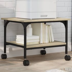    2 szintes sonoma tölgy színű nyomtatóállvány 50 x 40 x 38 cm