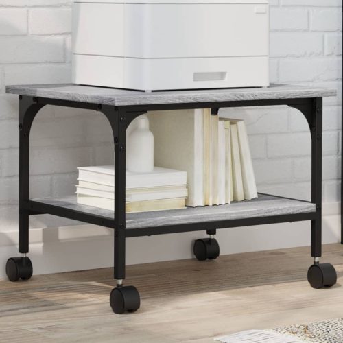  2 szintes szürke sonoma színű nyomtatóállvány 50 x 40 x 38 cm