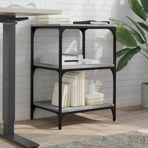  3 szintes szürke sonoma színű nyomtatóállvány 50 x 41 x 75 cm