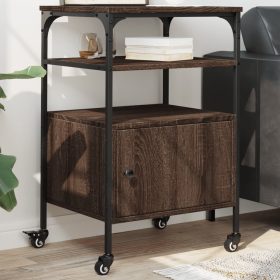    3 szintes barna tölgy színű nyomtatóállvány 50 x 40 x 76 cm