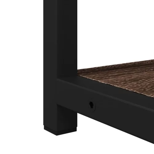  barna tölgy szerelt fa tükrös fürdőszobaszekrény 60x16x60 cm