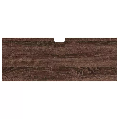  barna tölgy szerelt fa fürdőszobai mosdószekrény 80x30x60 cm