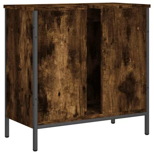  füstölt tölgy szerelt fa fürdőszobai mosdószekrény 60x30x60 cm